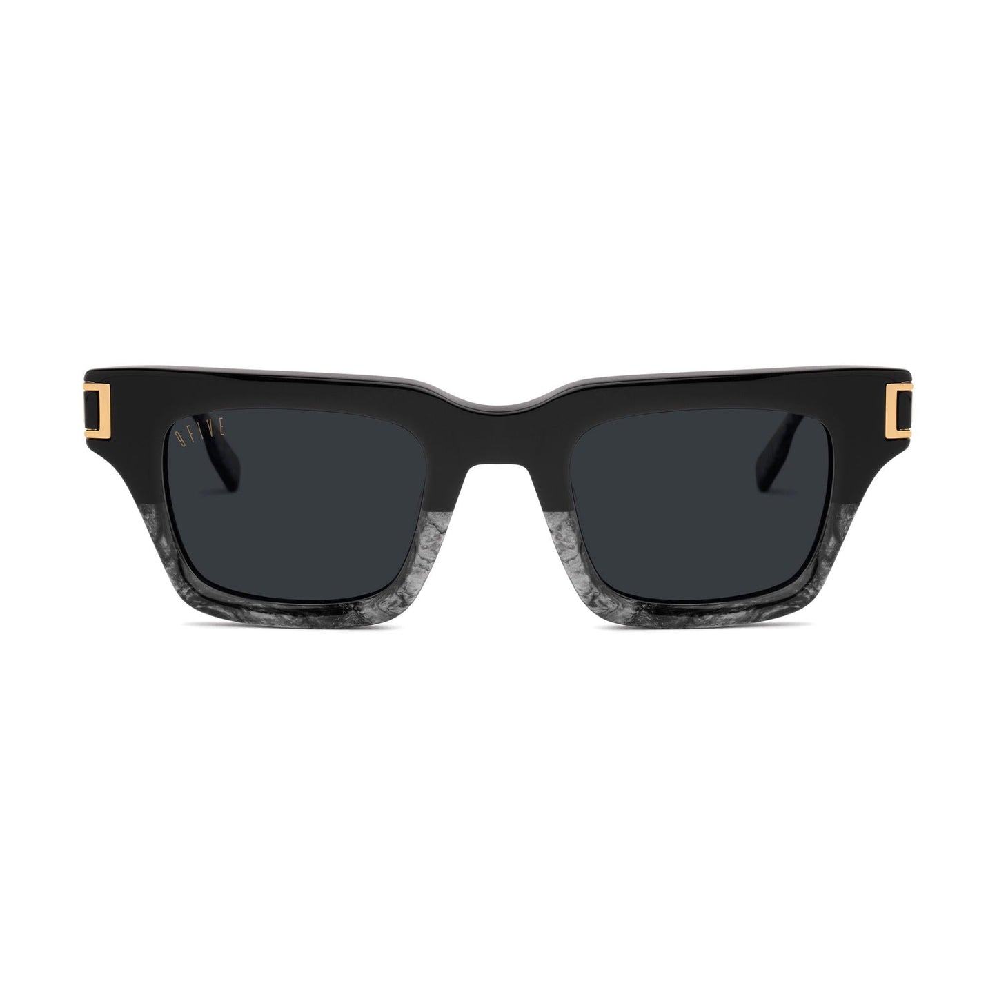 9FIVE Avenue Black Marble & 24K Gold Sunglasses