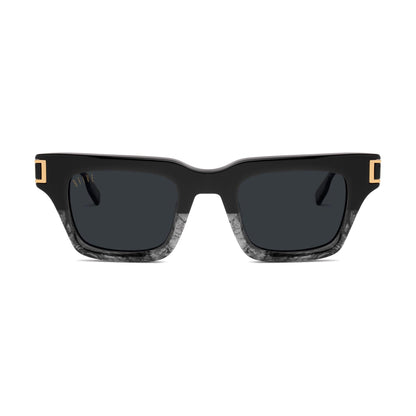 9FIVE Avenue Black Marble & 24K Gold Sunglasses