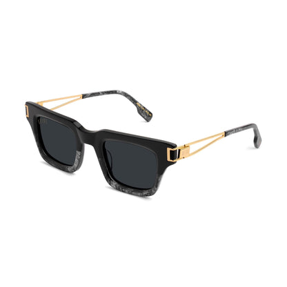 9FIVE Avenue Black Marble & 24K Gold Sunglasses