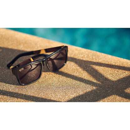 9FIVE Caps LX Black & 24k Gold Sunglasses