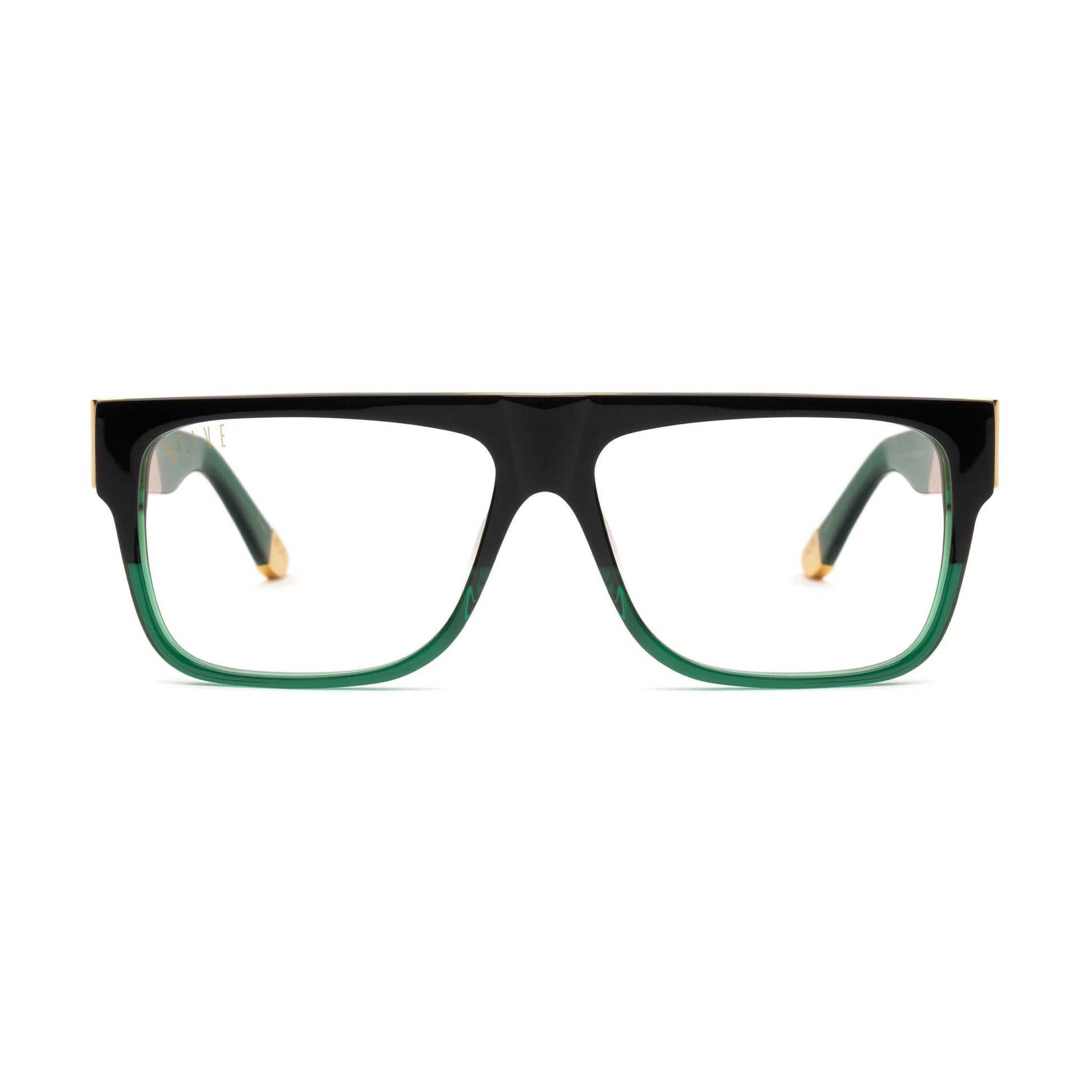 9FIVE 22 Tundra Green Clear Lens Glasses