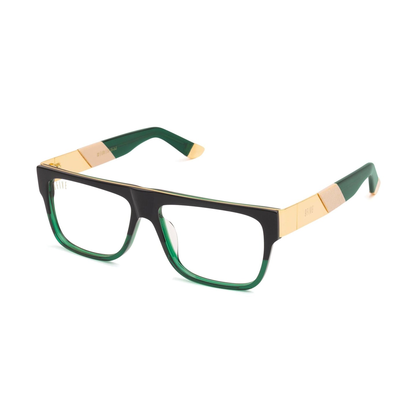 9FIVE 22 Tundra Green Clear Lens Glasses