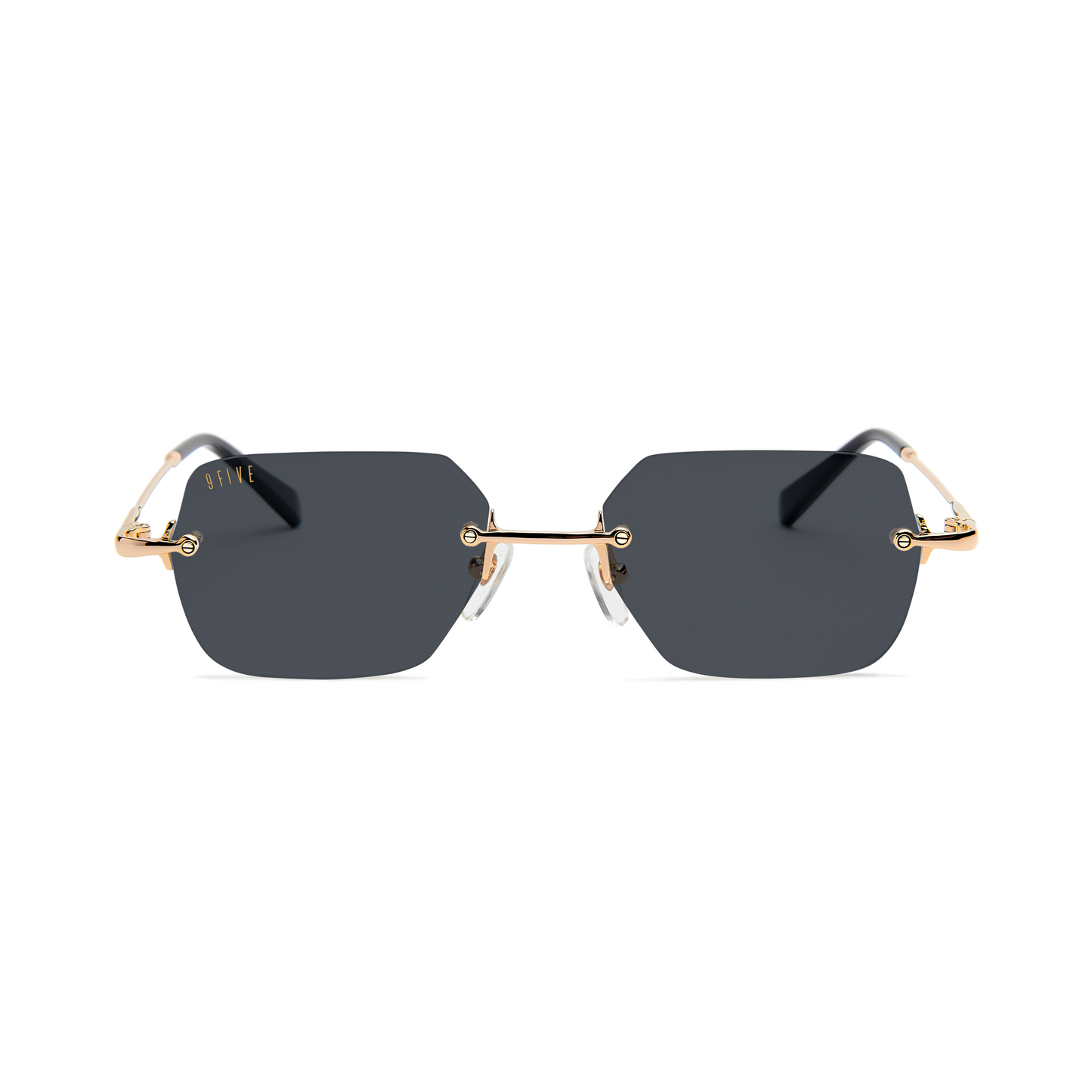 9five Clarity Black and Gold Sunglasses