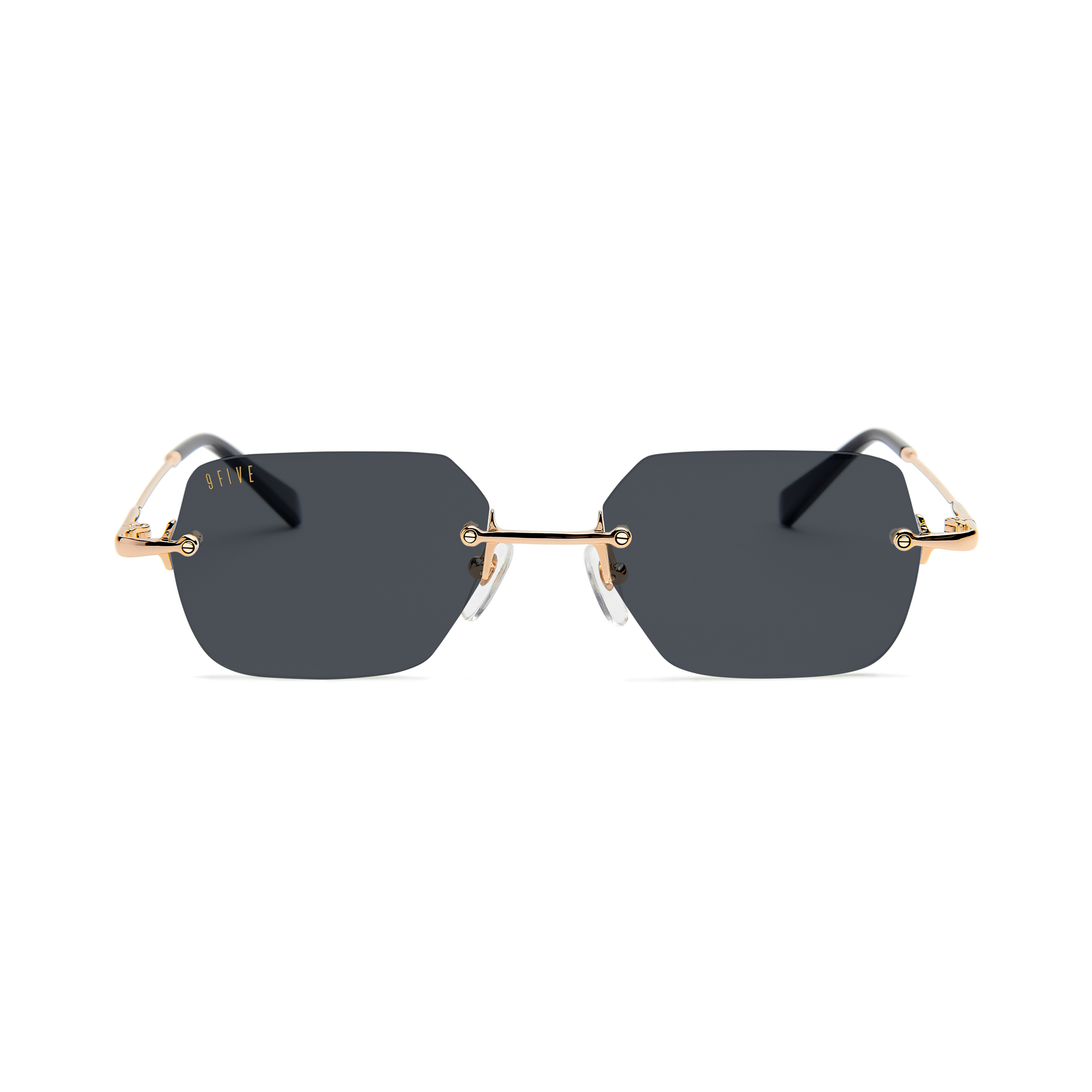 9five Clarity Black and Gold Sunglasses