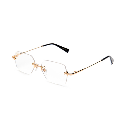 9five Clarity Black and Gold Clear Lens Glasses