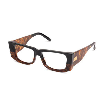 9FIVE Angelo Gold Marble & 24K Gold Clear Lens Glasses