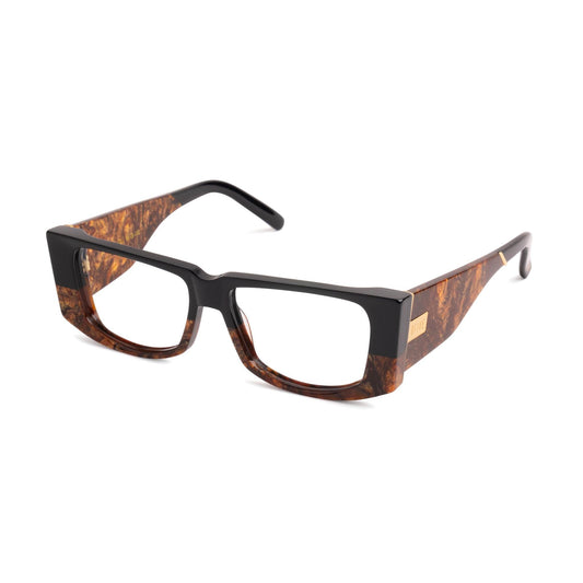 9FIVE Angelo Gold Marble & 24K Gold Clear Lens Glasses