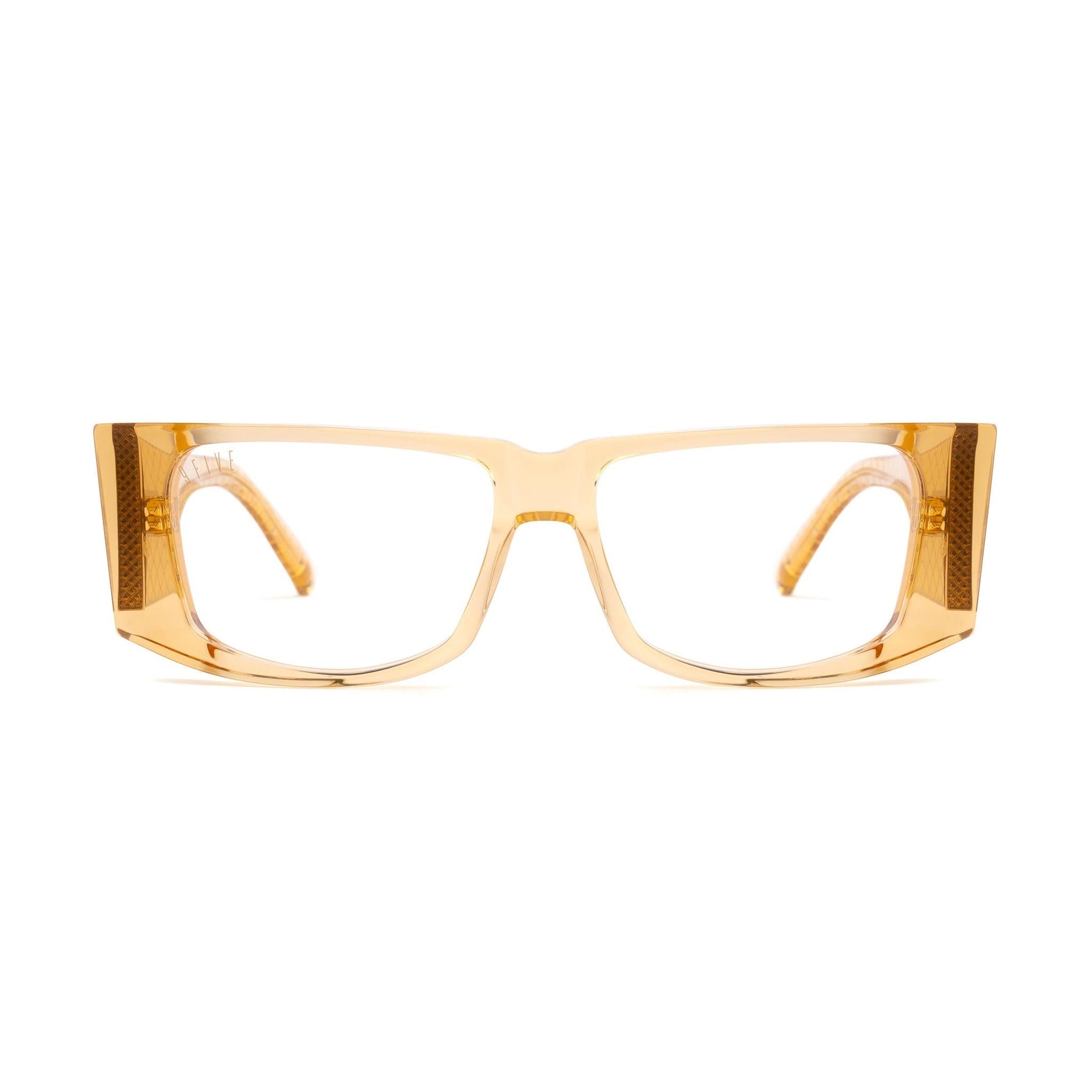 9FIVE Angelo Gold Snake Clear Lens Glasses