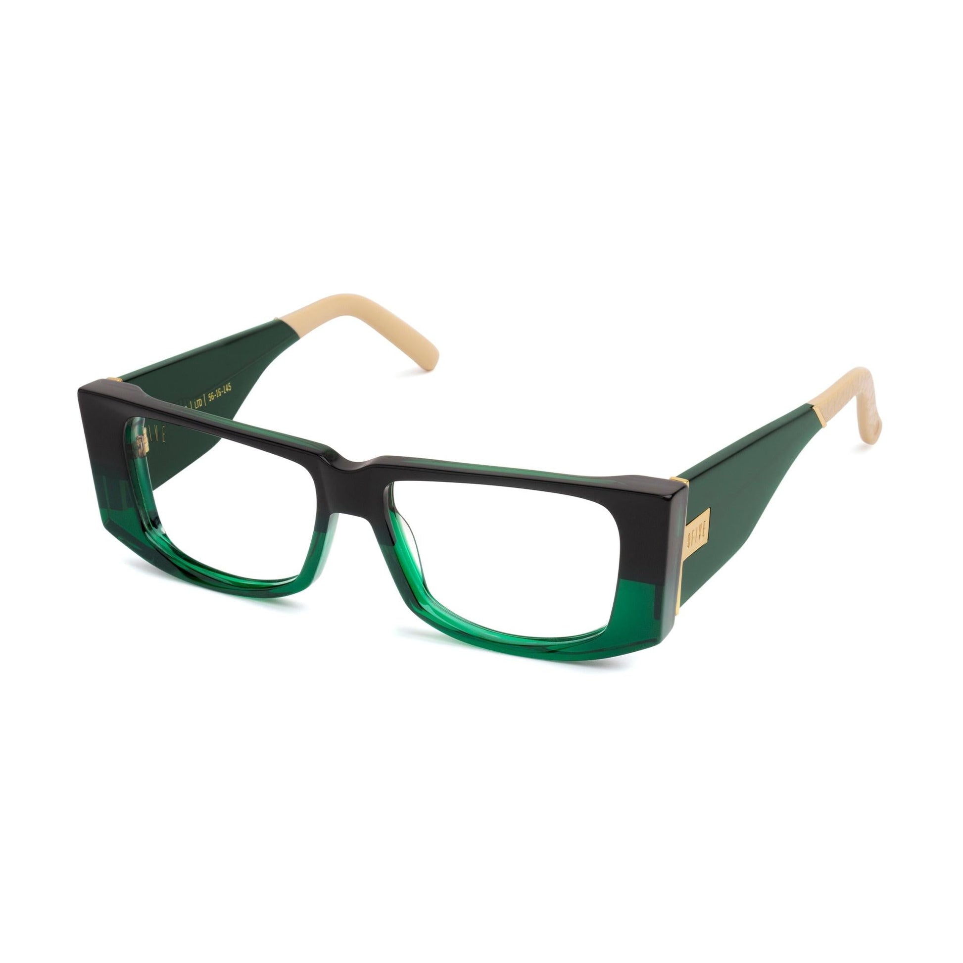 9FIVE Angelo Tundra Green Clear Lens Glasses