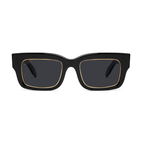 Black & 24K Gold Rim