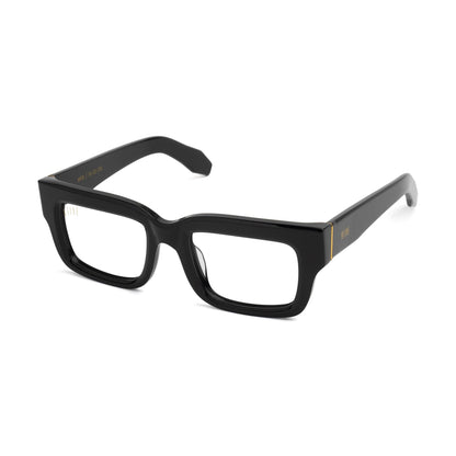 9FIVE Apex Black & 24K Gold Clear Lens Glasses