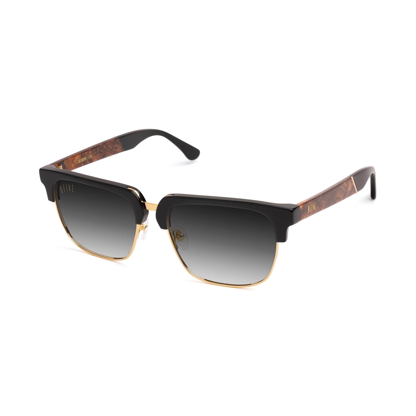 9FIVE Belmont Gold Marble & 24K Gold  - Gradient Sunglasses