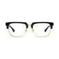 9FIVE Belmont Black & 24K Gold Clear Lens Glasses