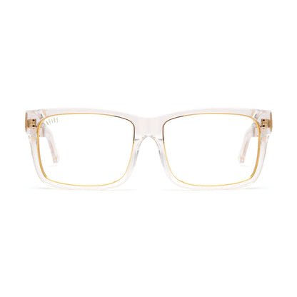 9FIVE Caps LX Crystal & 24K Gold Clear Lens Glasses
