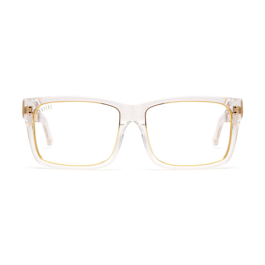 9FIVE Caps LX Crystal & 24K Gold Clear Lens Glasses