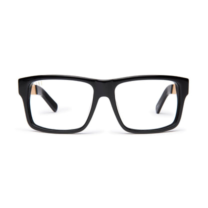 9FIVE Caps LX Black & 24K Gold Clear Lens Glasses