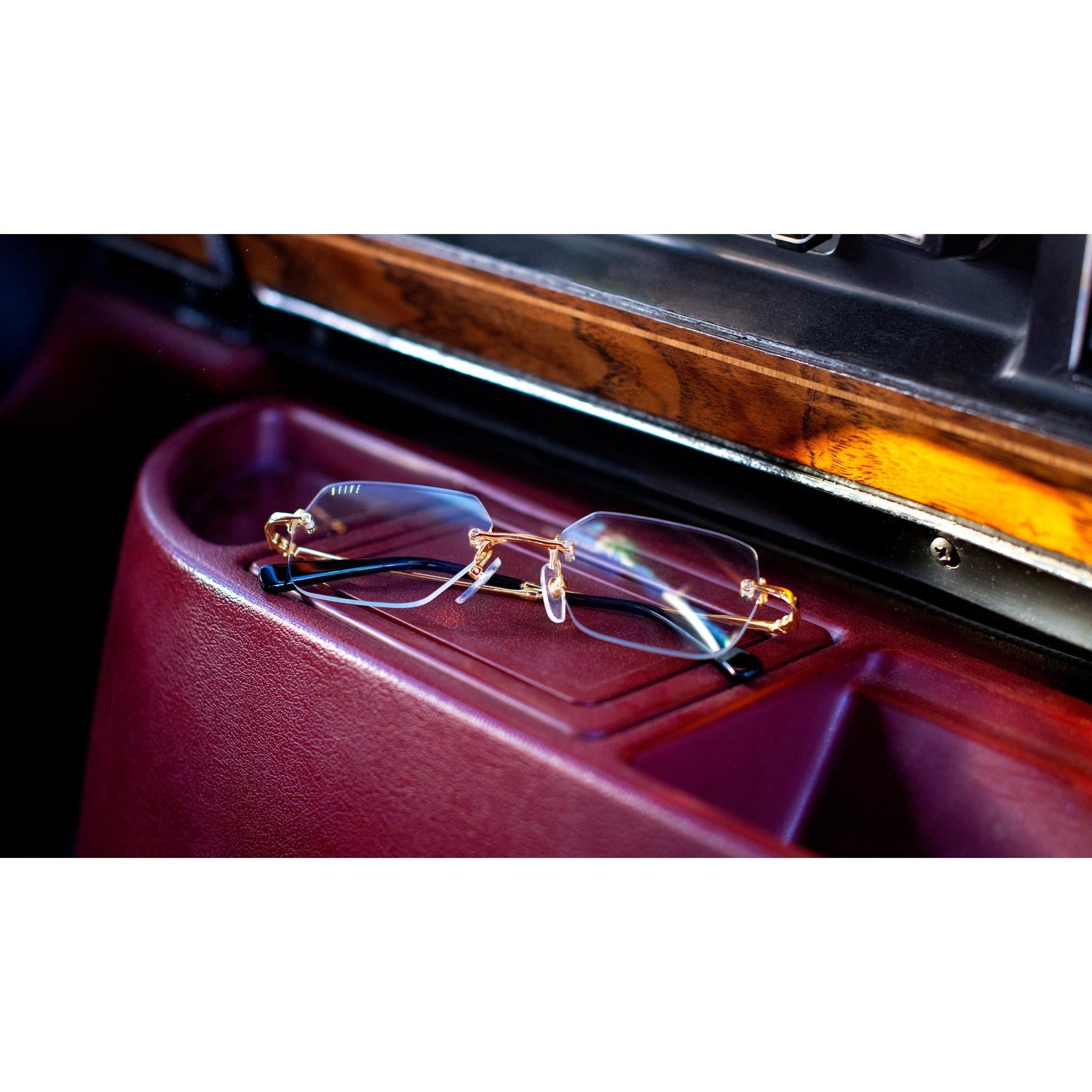 9FIVE Clarity 24k Gold Clear Lens Glasses