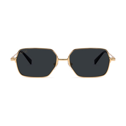 9FIVE Clarity Full Rim 24k Gold Sunglasses