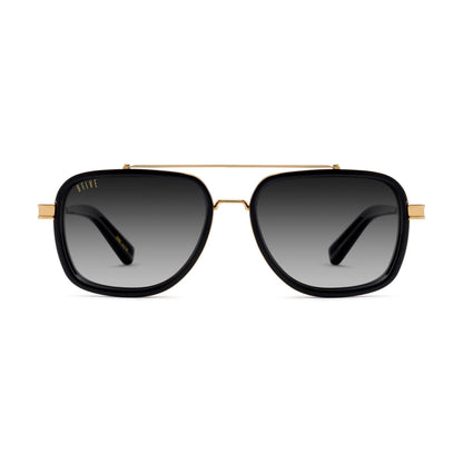 9FIVE Crowns Black & 24K Gold - Gradient Sunglasses
