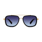 9FIVE Crowns Black & 24K Gold - Midnight Blue Gradient Sunglasses