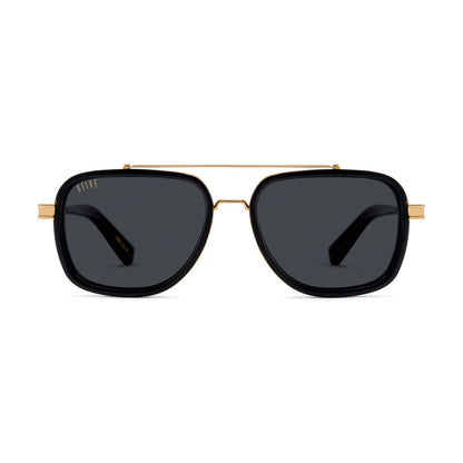 9FIVE Crowns Black & 24K Gold Sunglasses