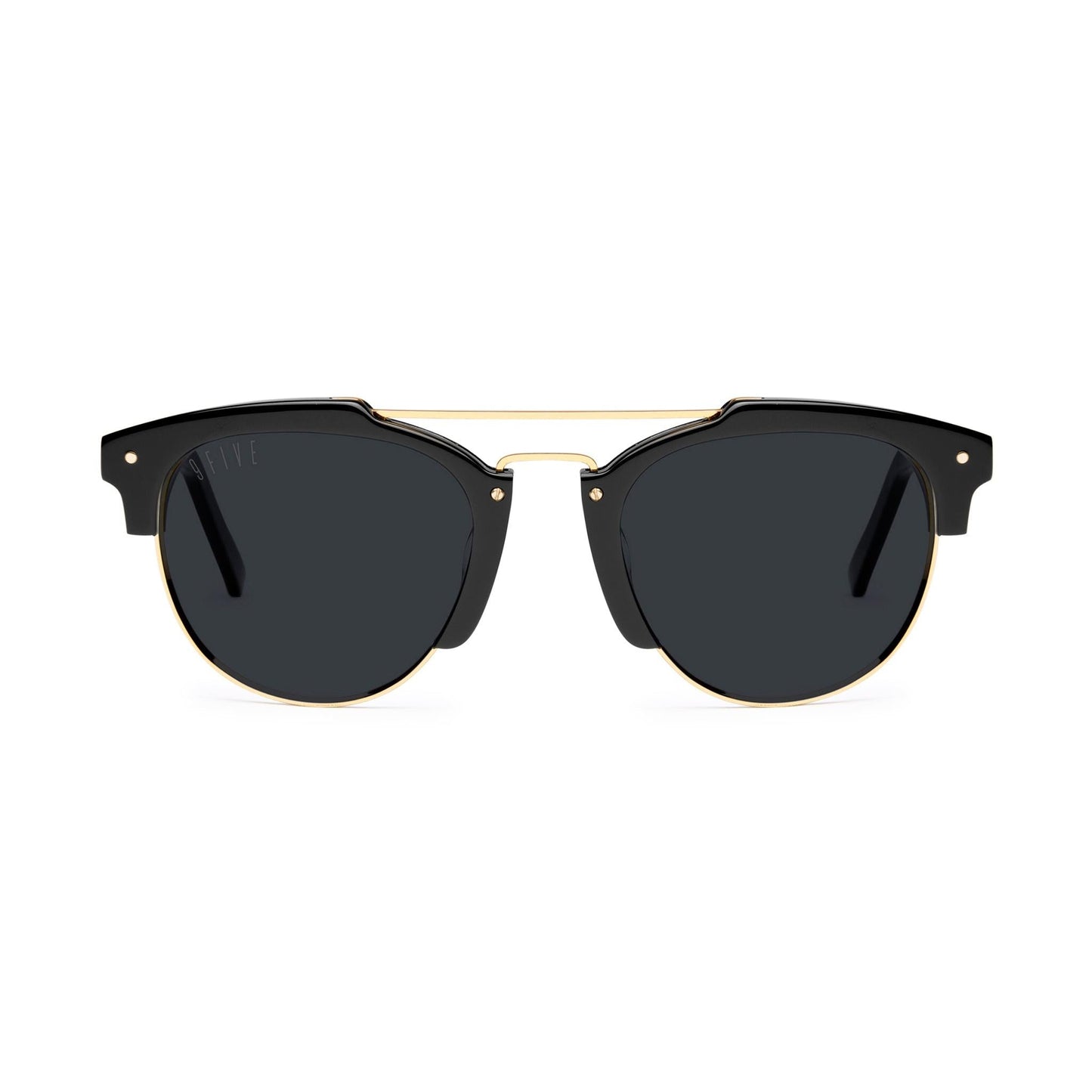 9FIVE Del Rey Black & 24K Gold Sunglasses