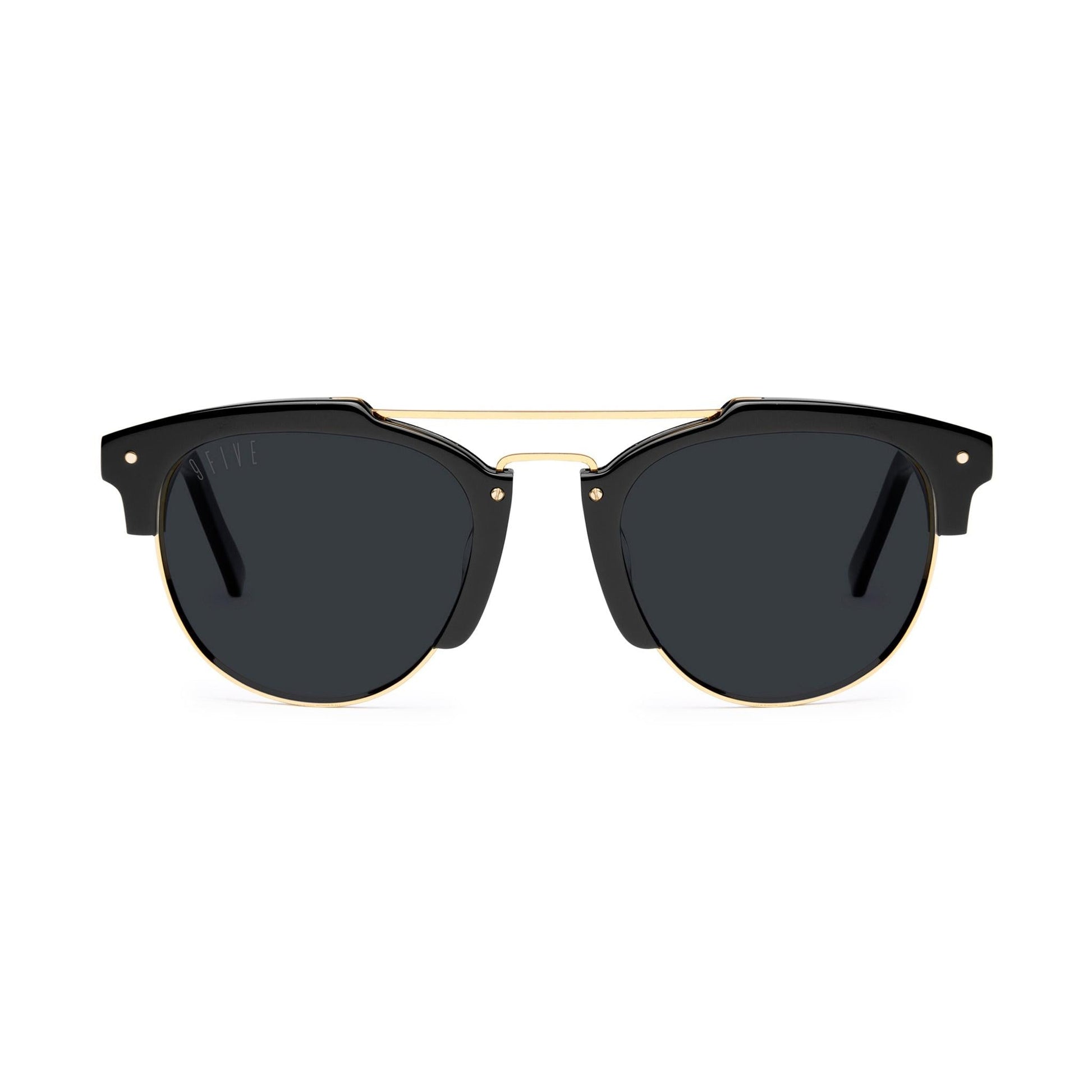 9FIVE Del Rey Black & 24K Gold Sunglasses