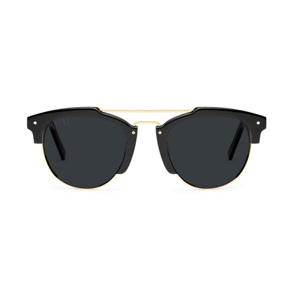 9FIVE Del Rey Black & 24K Gold Sunglasses