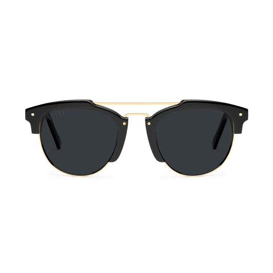 9FIVE Del Rey Black & 24K Gold Sunglasses