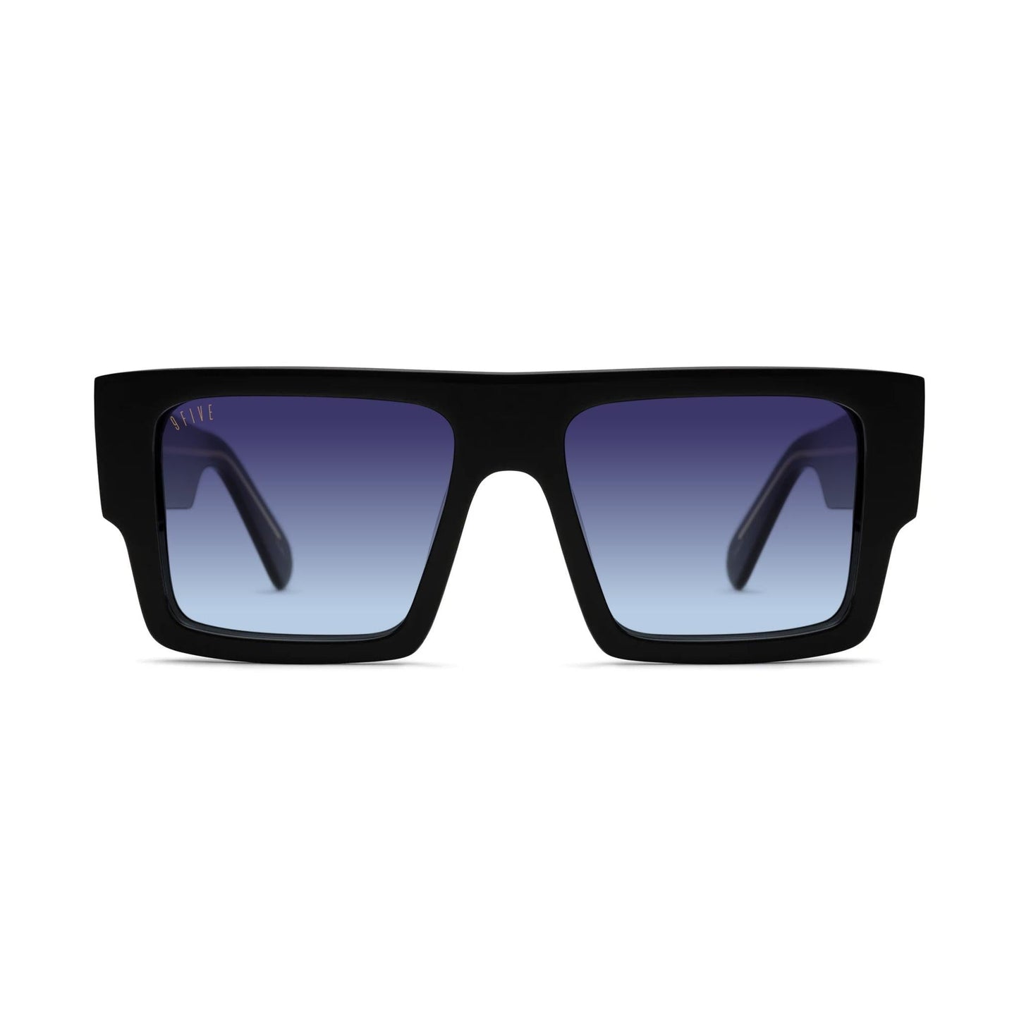9FIVE Diego Black & 24K Gold - Midnight Blue Gradient Sunglasses