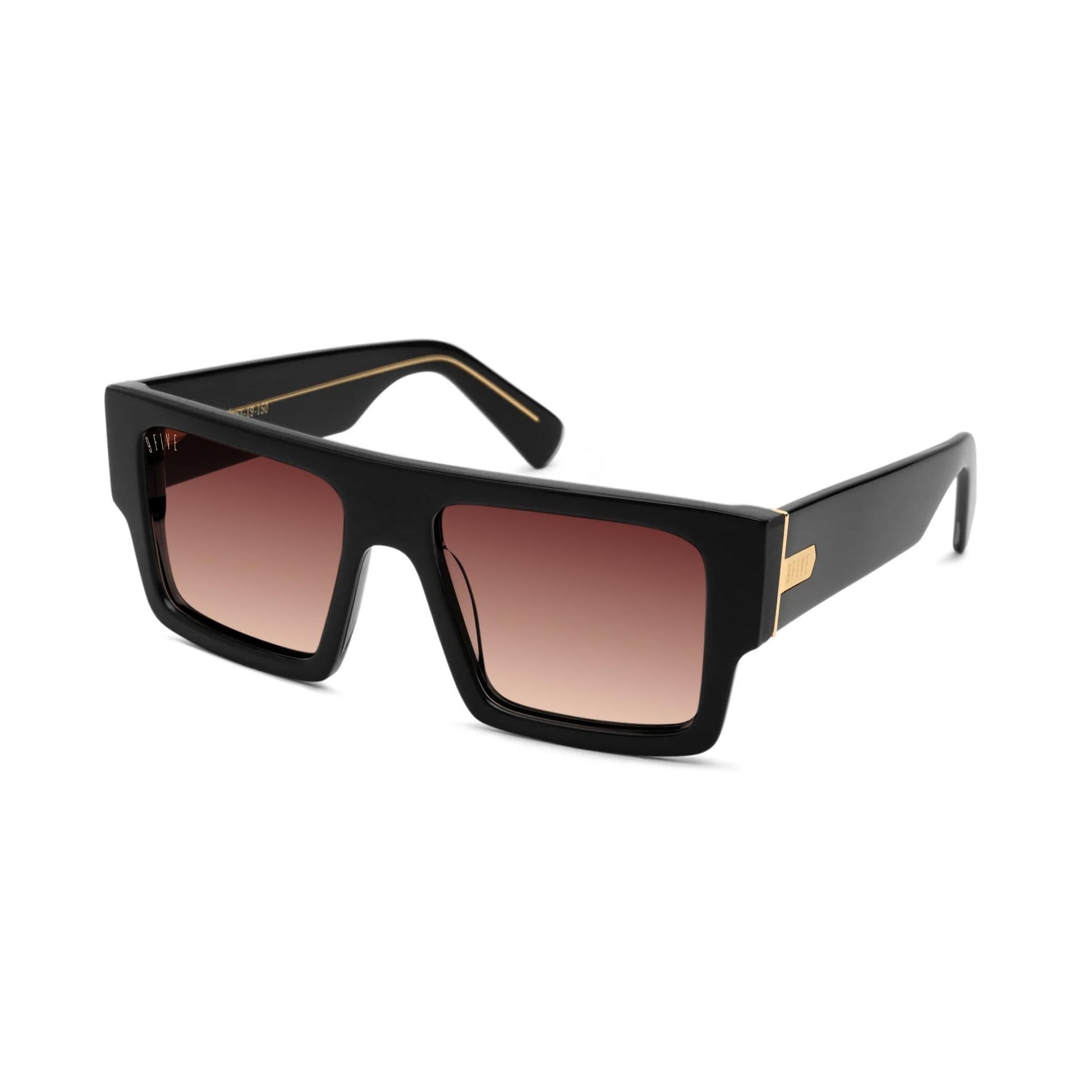 9FIVE Diego Black & 24K Gold - Sienna Gradient Sunglasses