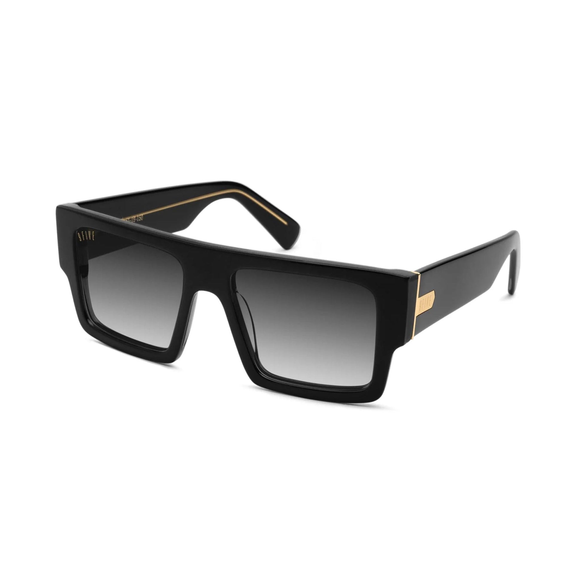 9FIVE Diego Black & 24K Gold - Gradient Sunglasses