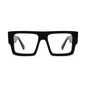 9FIVE Diego Black & 24K Gold Clear Lens Glasses