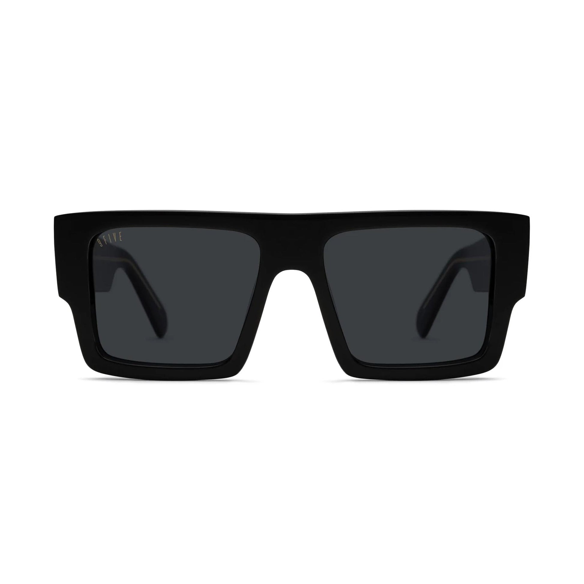 9FIVE Diego Black & 24K Gold Sunglasses