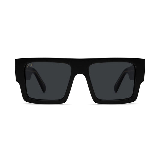9FIVE Diego Black & 24K Gold Sunglasses