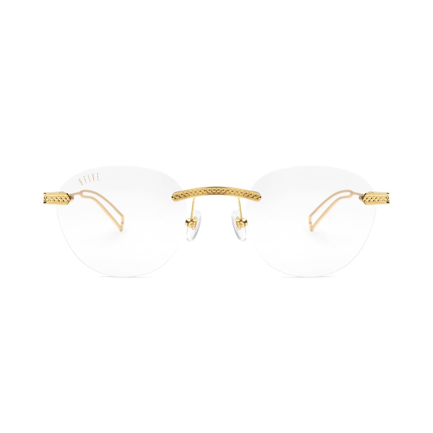 9FIVE Dime Lite 24k Gold Clear Lens Glasses