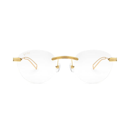 9FIVE Dime Lite 24k Gold Clear Lens Glasses