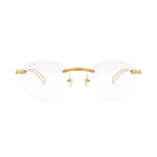 9FIVE Dime Lite 24k Gold Clear Lens Glasses