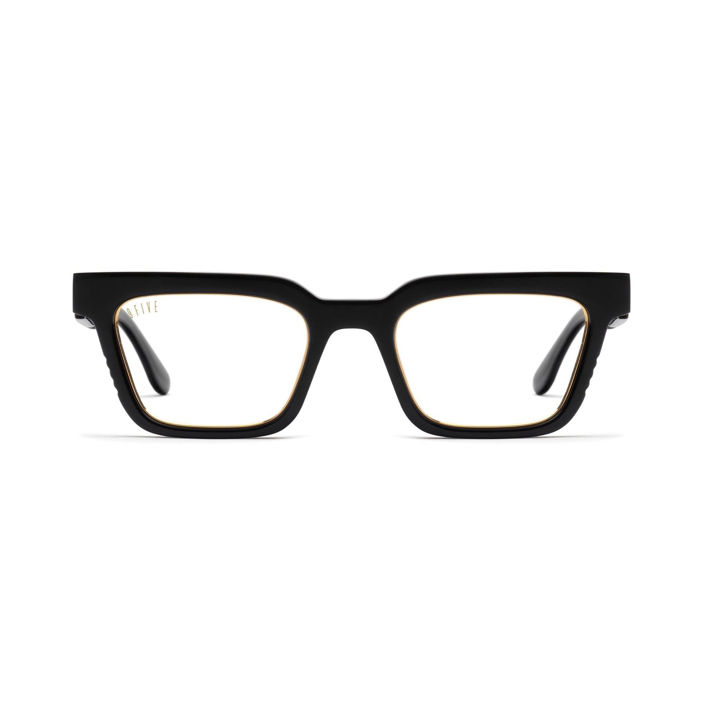 9FIVE EM4 Black & 24K Gold Clear Lens