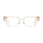 9FIVE Locks Crystal & 24K Gold Clear Lens Glasses