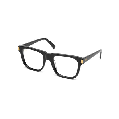 9FIVE Ocean Black & 24K Gold Clear Lens Glasses
