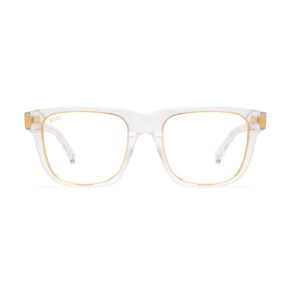 9FIVE Ocean Crystal & 24K Gold Clear Lens Glasses