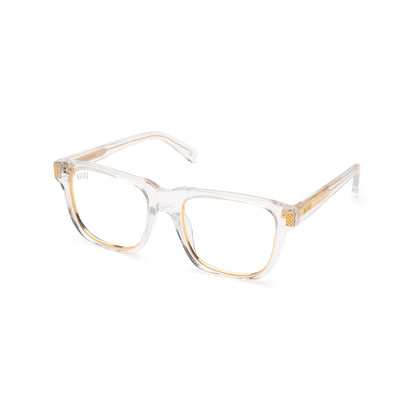 9FIVE Ocean Crystal & 24K Gold Clear Lens Glasses