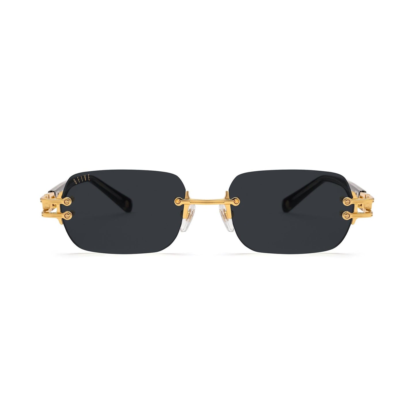 9FIVE Purity Black & 24K Gold Sunglasses
