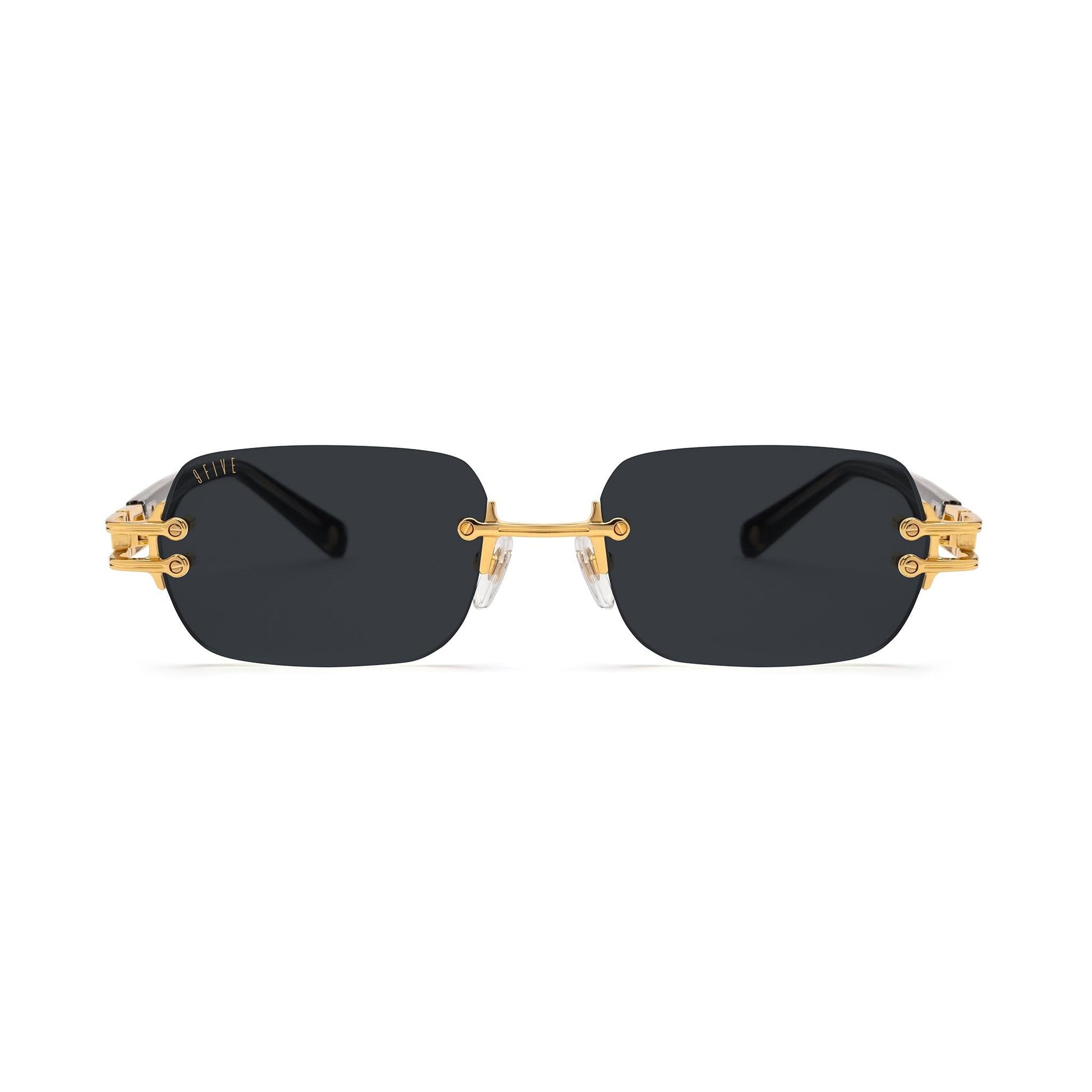 9FIVE Purity Black & 24K Gold Sunglasses