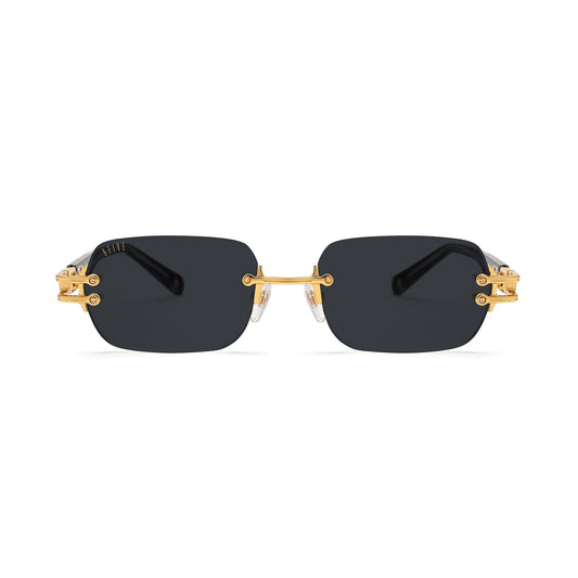 9FIVE Purity Black & 24K Gold Sunglasses