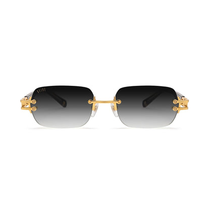 9FIVE Purity Black & 24K Gold - Gradient Sunglasses