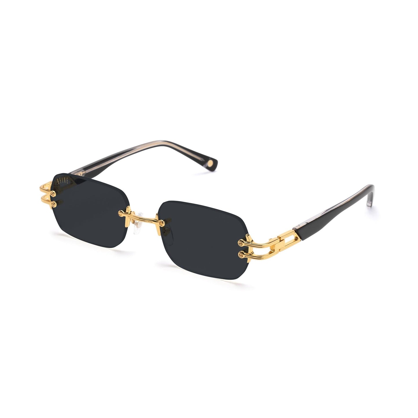 9FIVE Purity Black & 24K Gold Sunglasses