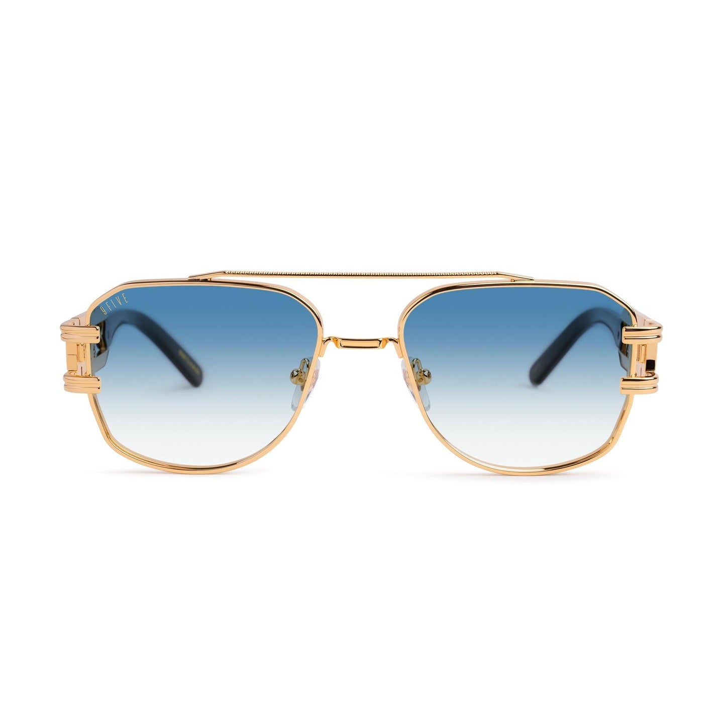 9FIVE Royals Black & 24K Gold - Blue Gradient Sunglasses