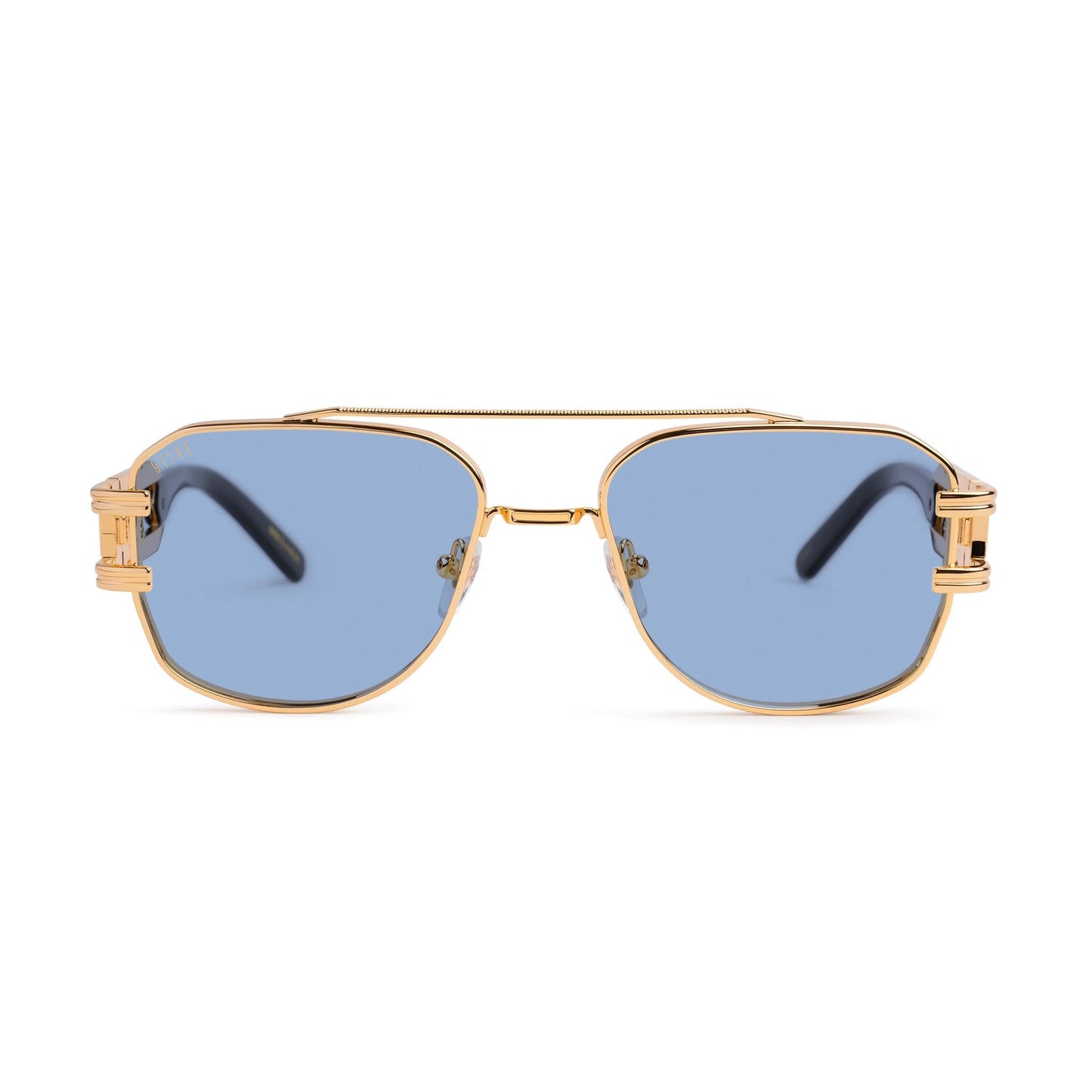 9FIVE Royals Black & 24K Gold - Sky Blue Sunglasses